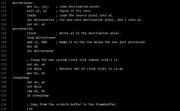 Fire in Assembly: A Tiny DOS Fire Effect