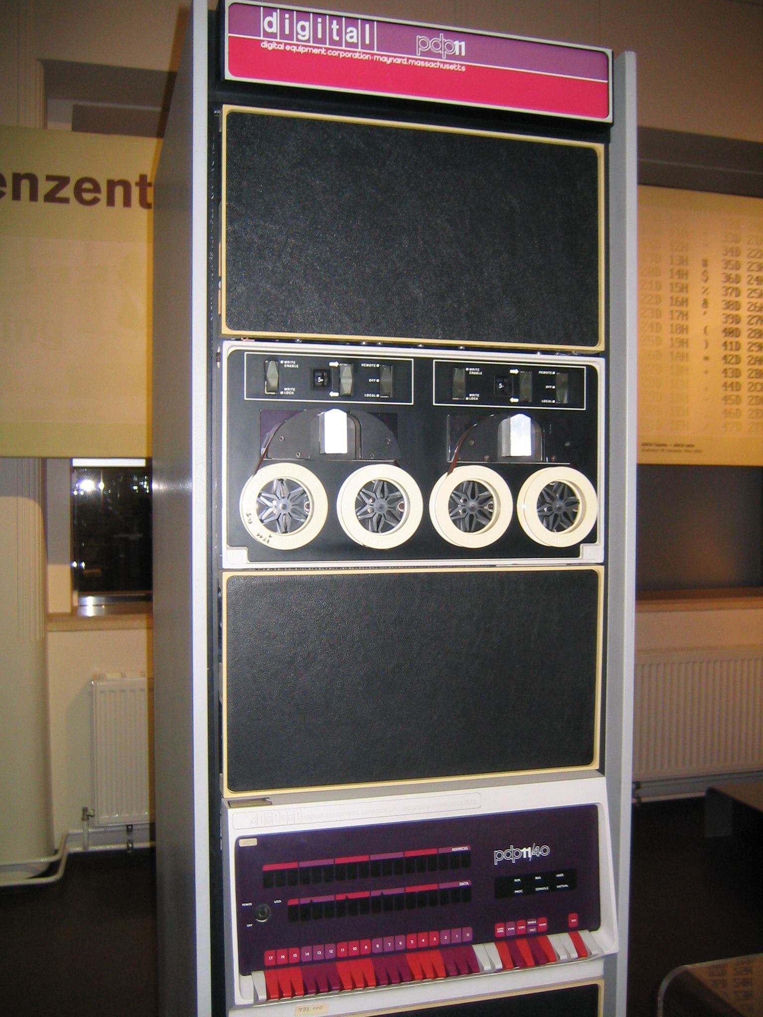A PDP-11/40 minicomputer, the kind of machine early Unix users shared